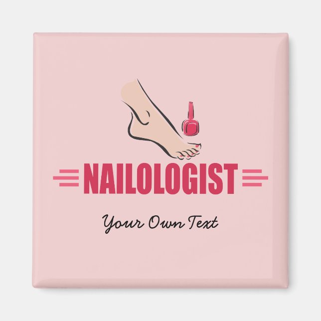 Imán Gracioso Pedicure Nail Salon Nailólogo polaco (Frente)