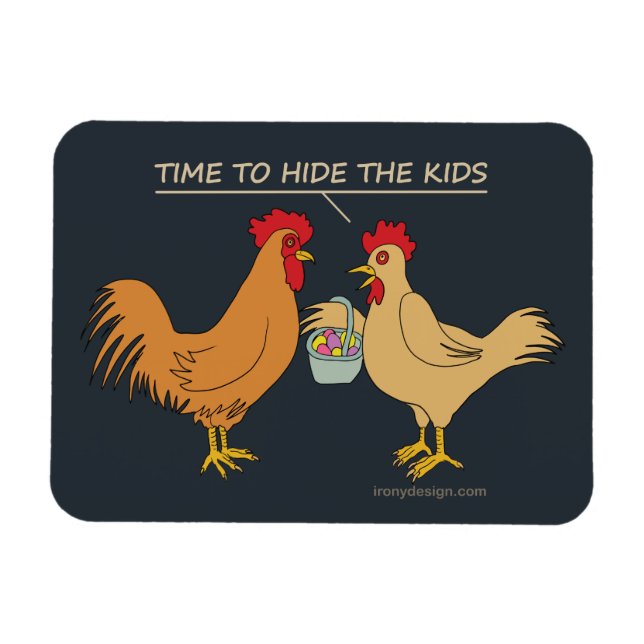 Imán Gracioso Personalizado de caza de huevos de pascua (Horizontal)