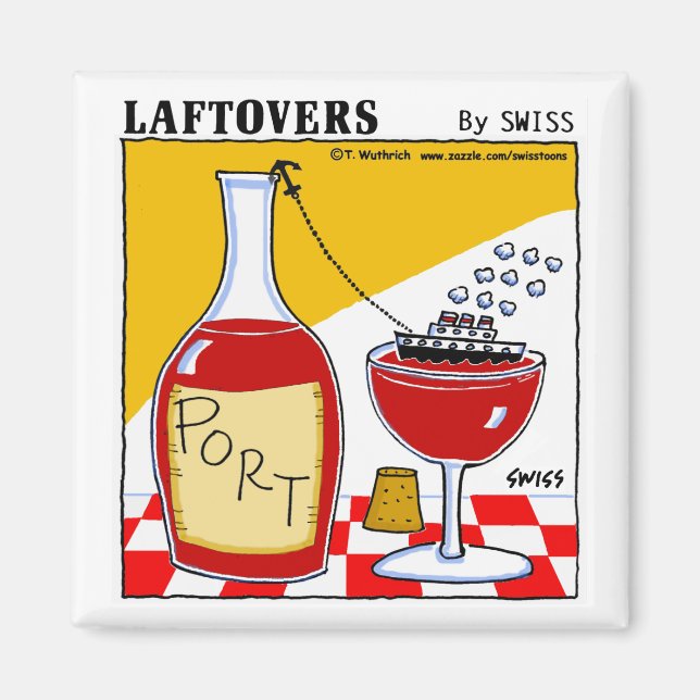 Imán Gracioso Personalizado de Vino de Puerto Rico Dand (Frente)