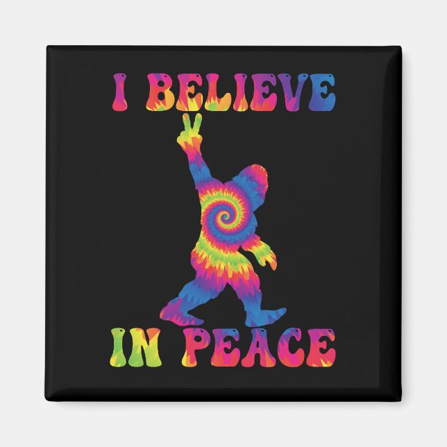 Imán Gracioso pie de playa que creo en la paz (Frente)