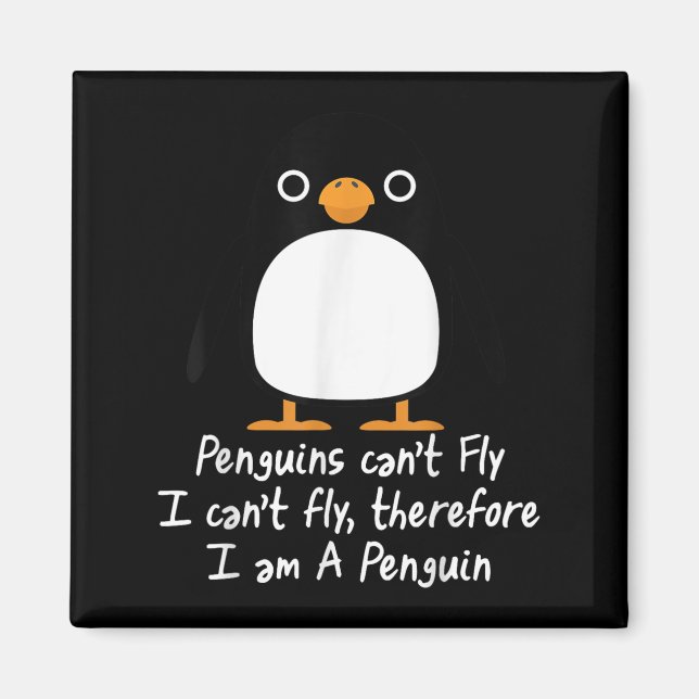 Imán Gracioso pingüino en Guay no puedo volar amor anim (Frente)
