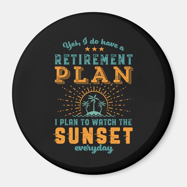 Imán Gracioso plan de retiro retirado vacaciones en la  (Frente)