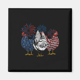 Imán Gracioso Pollo 4 De Julio Patrocinador Patriótico