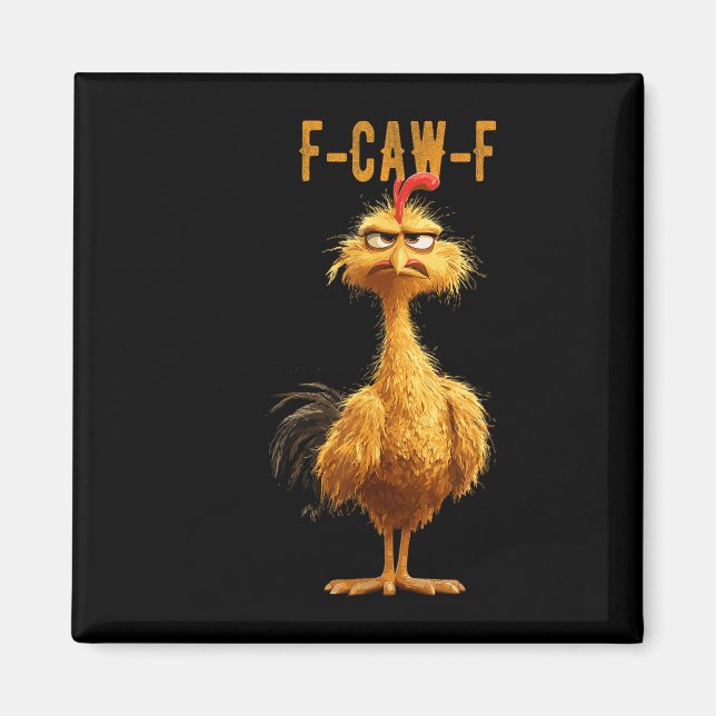 Imán Gracioso pollo F-caw-f, pollo Fcawf (Frente)