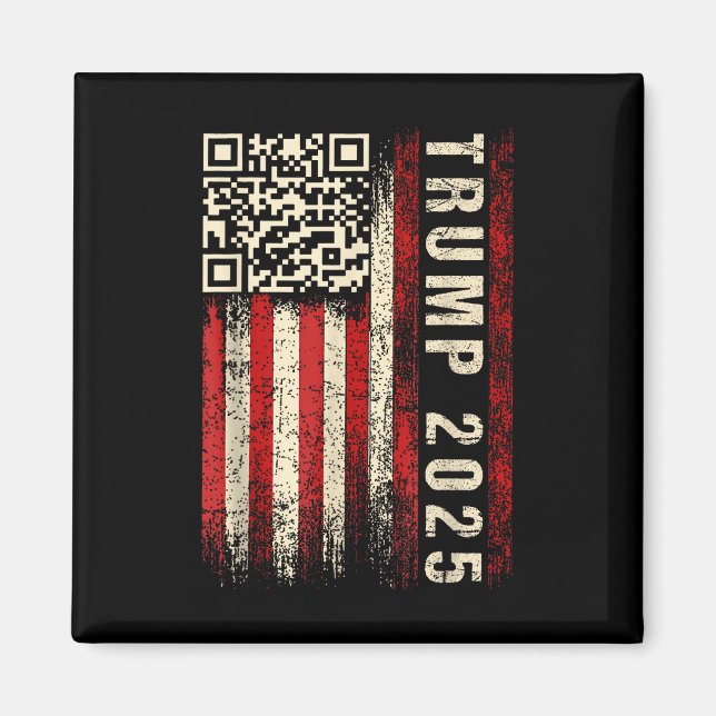 Imán Gracioso Qr Donald Trump bailando con el vídeo de  (Frente)