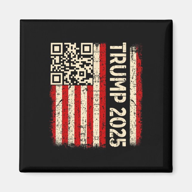 Imán Gracioso Qr Donald Trump bailando con el vídeo de  (Frente)