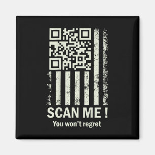 Imán Gracioso Qr Scan Me Trump 45_47 Tee Trump Dancing