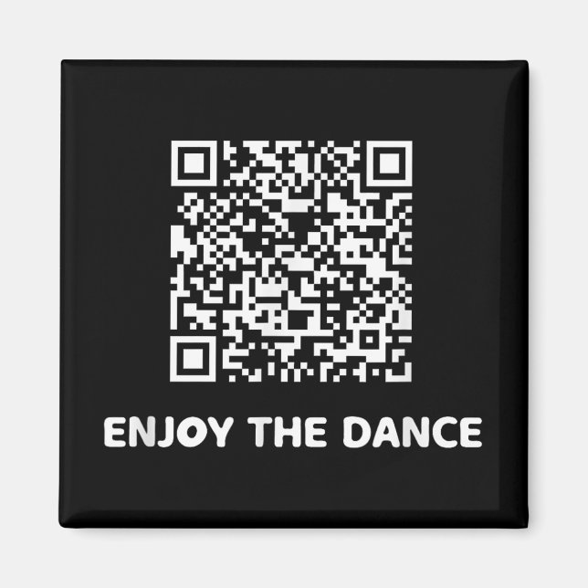 Imán Gracioso Qr Trump Bailando código interactivo (Frente)