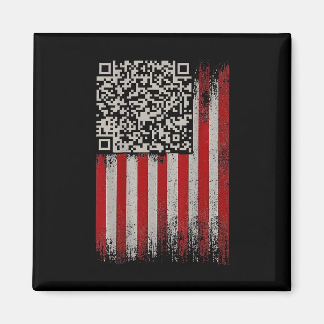 Imán Gracioso Qr Trump con código de baile (Frente)