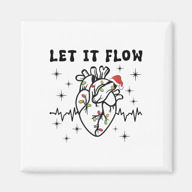Imán Gracioso Que fluya Anatomía Corazón Enfermera Card (Frente)