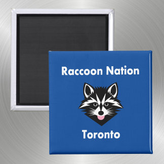 Imán Gracioso Raccoon Nation Toronto Color oscuro