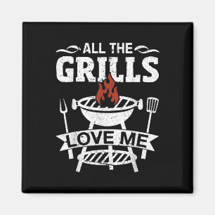 Imán Gracioso regalo Bbq Barbeque Grill Meat Grill