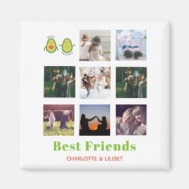 Imán Gracioso regalo de COLLAGE DE FOTOS BFF Personaliz