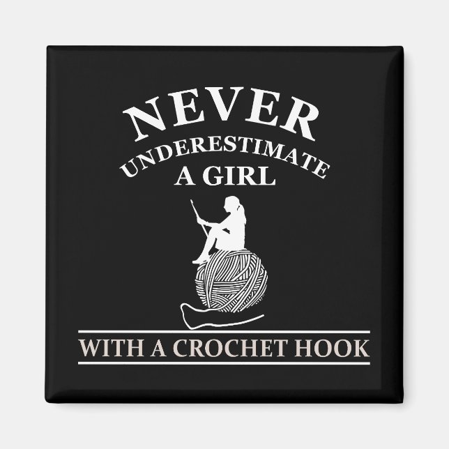 Imán Gracioso regalo de crochet de citas crocheadores (Frente)