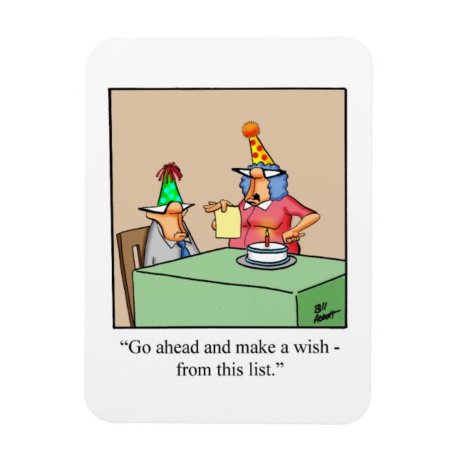 Imán Gracioso regalo de humor para cumpleaños en el imá (Vertical)
