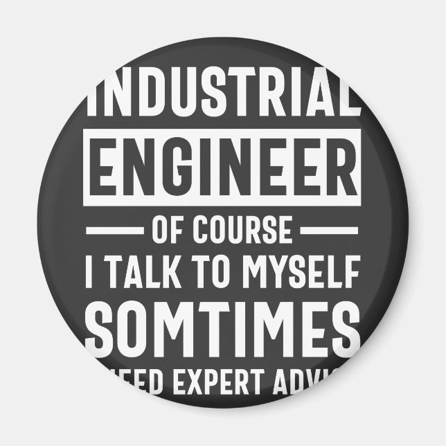 Imán Gracioso regalo de ingeniero industrial (Frente)