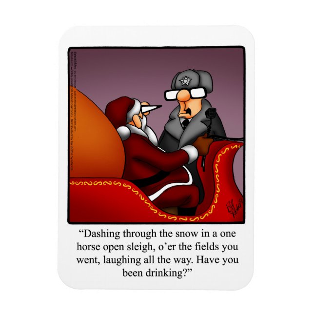 Imán Gracioso regalo de la revista Sleigh Humor de Sant (Vertical)