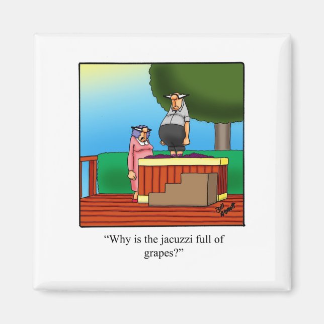 Imán ¡Gracioso regalo de Personalizado de vino! (Frente)