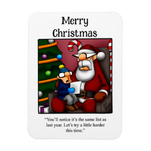 Imán Gracioso regalo de Santa Humor Magnet