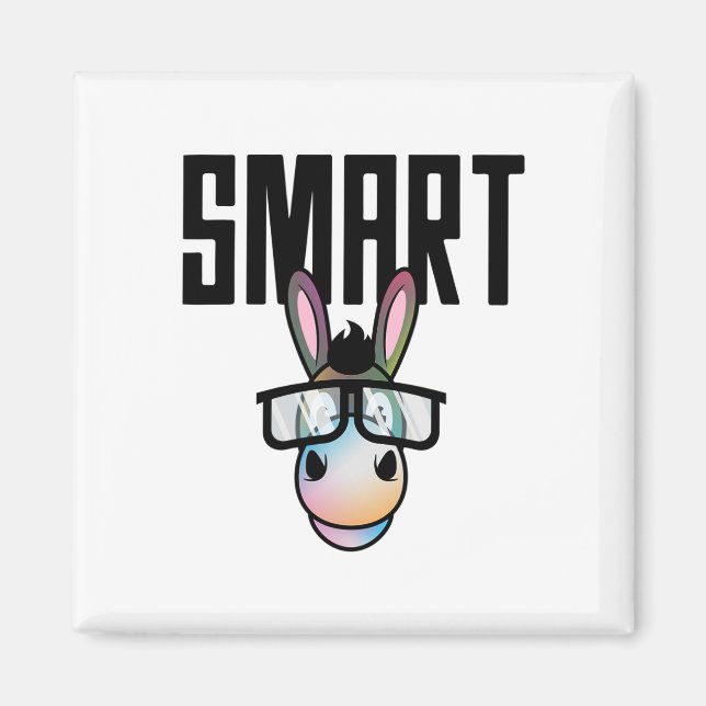 Imán Gracioso regalo para caballos de burro inteligente (Frente)