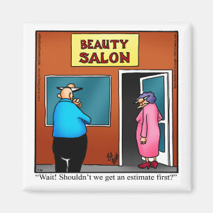 Imán Gracioso Salón De Belleza Humor Magnet