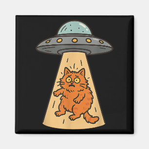 Imán Gracioso Secuestro De Gato Alien Ufo Spaceship Kit