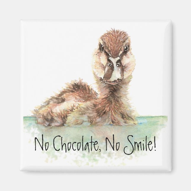 Imán Gracioso, Sin Chocolate, Sin Sonrisa, Pato Enfadad (Frente)