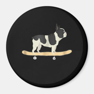 Imán Gracioso Skateboarding Bulldog francesa