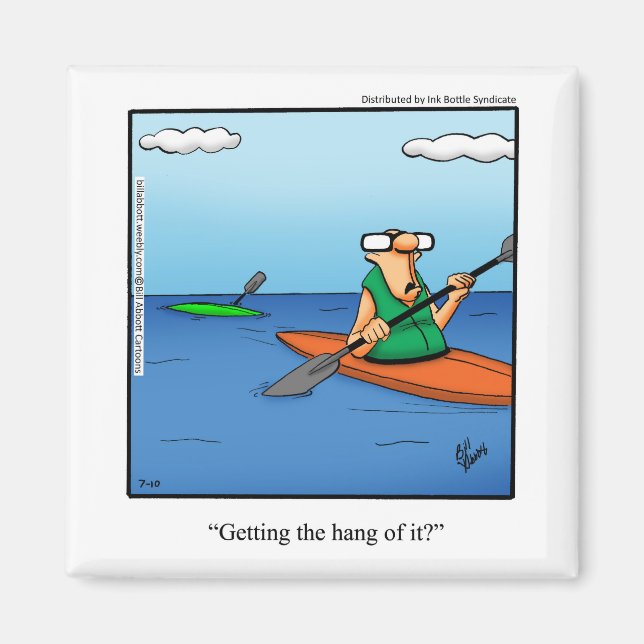 Imán Gracioso Stuffer Kayak Humor Magnet (Frente)