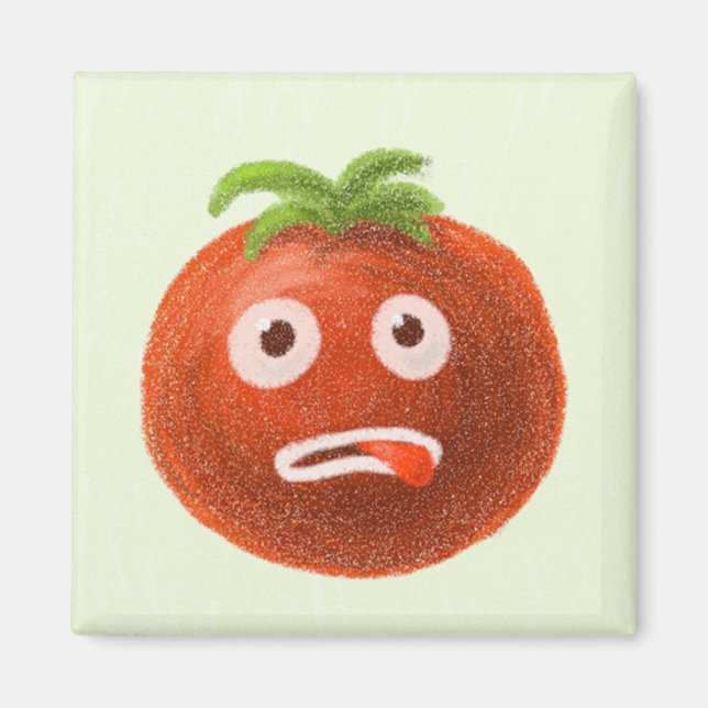 Imán Gracioso tomate Personalizado (Frente)