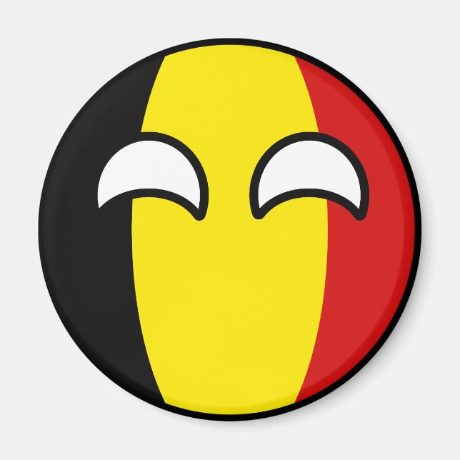 Imán Gracioso Trenny Geeky Belgium Countryball (Frente)
