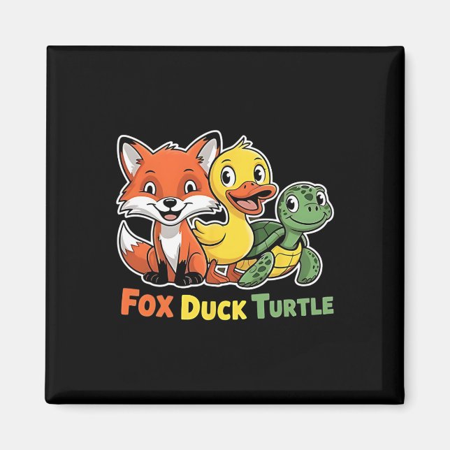 Imán Gracioso Trump sutil tortuga de pato de Fox (Frente)