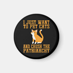 Imán Graciosos gatos Mascotas y aplastar la camiseta de