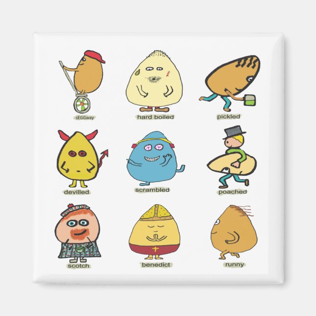 Imán Graciosos Huevos (Frente)