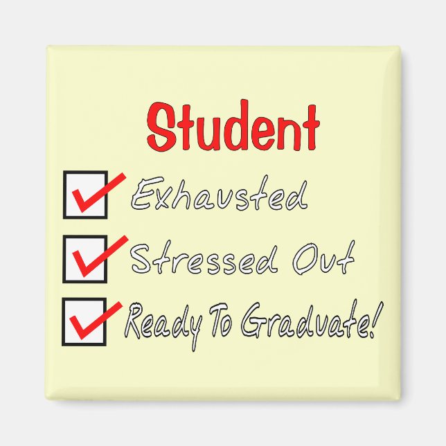 Imán Graciosos Regalos Estudiantiles "¡Listos Para Grad (Frente)