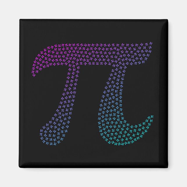 Imán Gradient Pi Symbol Pi day | Happy Pi day Math (Frente)
