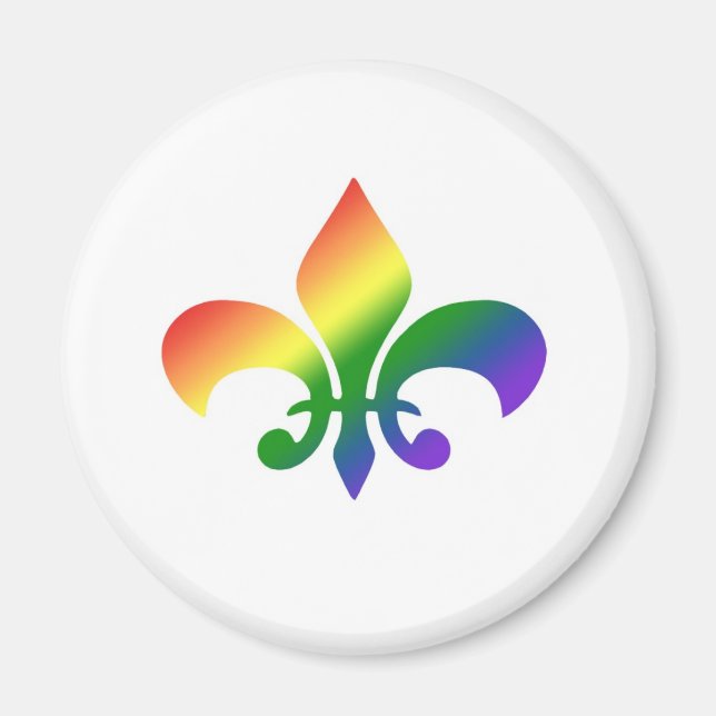 Imán Gradiente arcoiris Fleur de Lis (Frente)