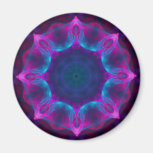 Imán Gradiente azul y rosado neón oscuro de Kaleidosco