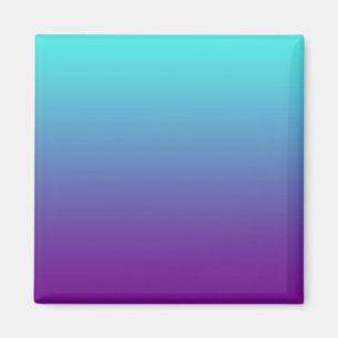 Imán Gradiente de Fondo Simple Turquesa Azul Púrpura