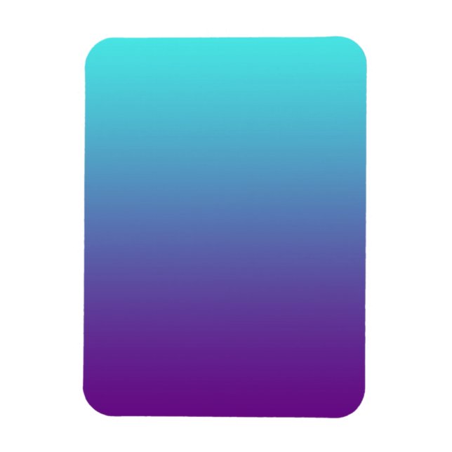 Imán Gradiente de Fondo Simple Turquesa Azul Púrpura (Vertical)