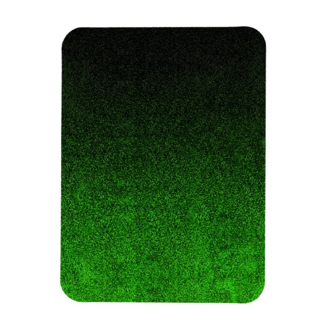 Imán Gradiente de Purpurina negro y verde (Vertical)