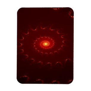 Imán Gradiente De Swirl Fiery Red Sparkle
