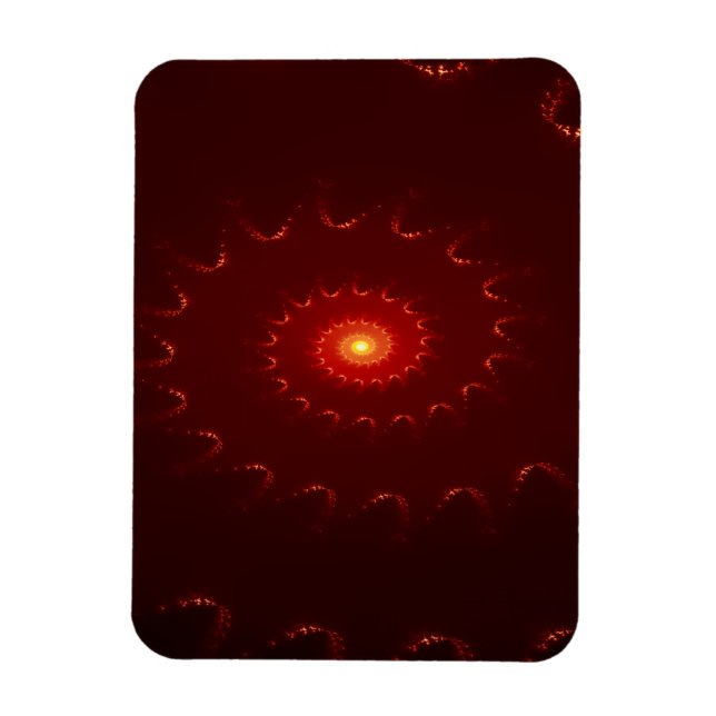 Imán Gradiente De Swirl Fiery Red Sparkle (Vertical)