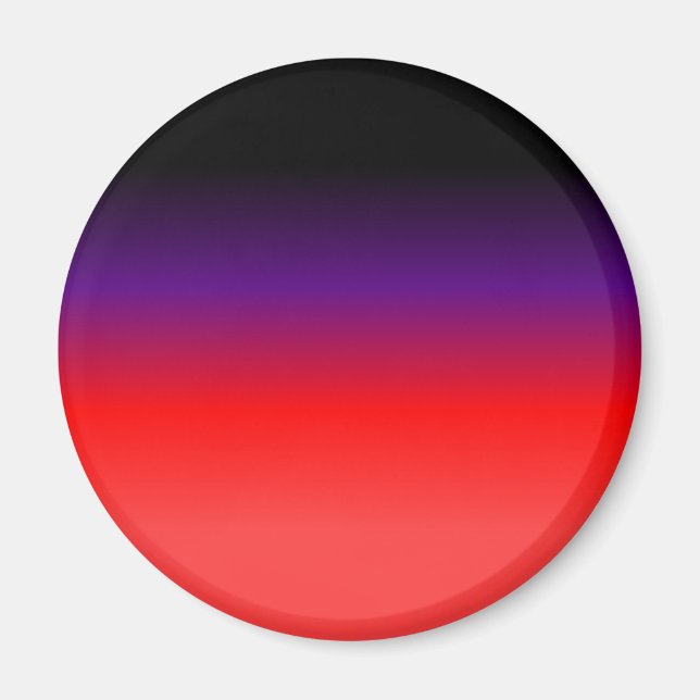 Imán Gradiente negro, púrpura y rojo (Frente)