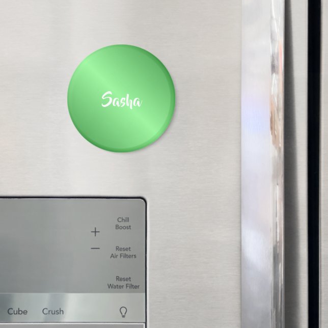 Imán Gradiente verde de nombre personalizado (In situ (nevera))