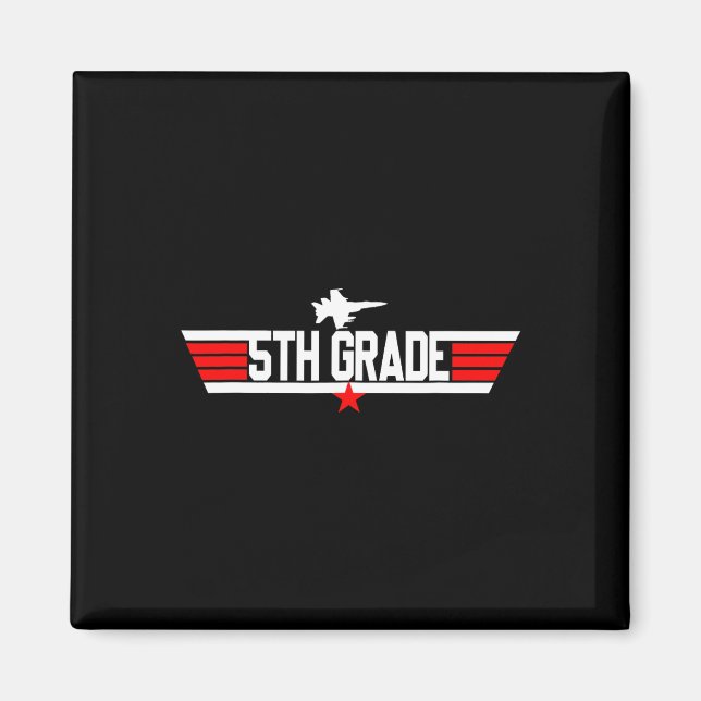 Imán Grado 5º quinto grado vuelta al cole primer día ni (Frente)