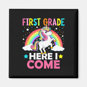 Imán Grado Aquí Vuelvo Unicorn A La Escuela De Primer G