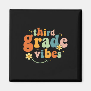 Imán Grado Vibes 3er Grado Equipo Retro 1er Día De Escu