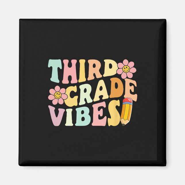 Imán Grado Vibes 3er Grado Primer Día Del Profesor Esco (Frente)