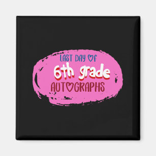 Imán Gradu Primario de Autografo de 6º Grado